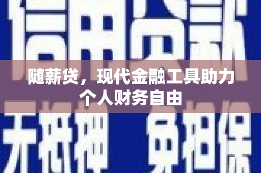 文县随薪贷，现代金融工具助力个人财务自由