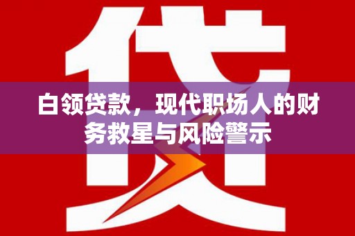 文县白领贷款，现代职场人的财务救星与风险警示