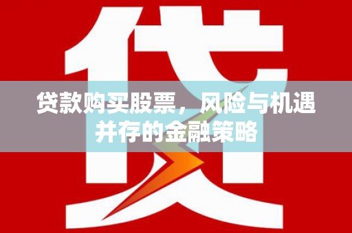 文县贷款购买股票，风险与机遇并存的金融策略