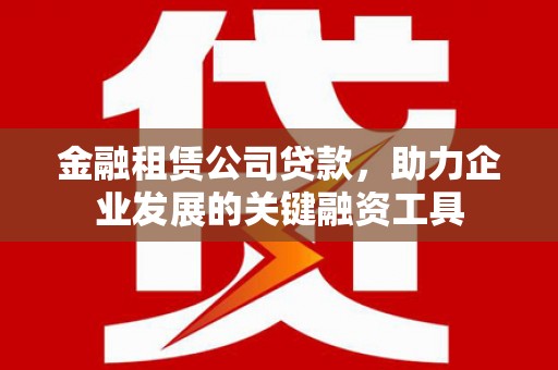 文县金融租赁公司贷款，助力企业发展的关键融资工具