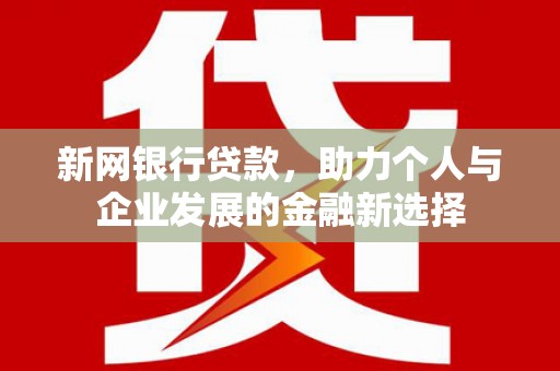 文县新网银行贷款，助力个人与企业发展的金融新选择