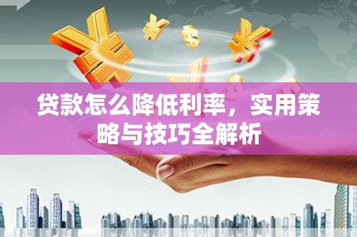 文县贷款怎么降低利率，实用策略与技巧全解析